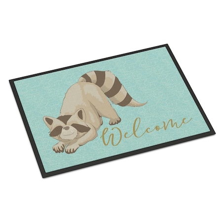 Carolines Treasures Raccoon Welcome Indoor Or Outdoor Mat - 24 x 36 in. BB8560JMAT